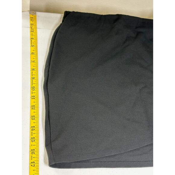 Sezane Skirt Women 2XL Black Calvi Mini Wrap Pull On Stretch Classic Comfortable - Picture 6 of 6